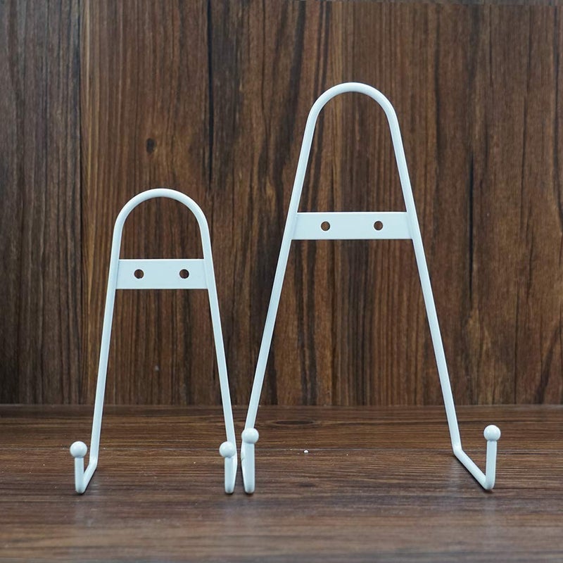 Tincogo Artliving White Metal wall Mount Display Easel Plate Hanger Vertical Plate Stand Holders Picture frame Stand for Wall 4 Pack - Image 5